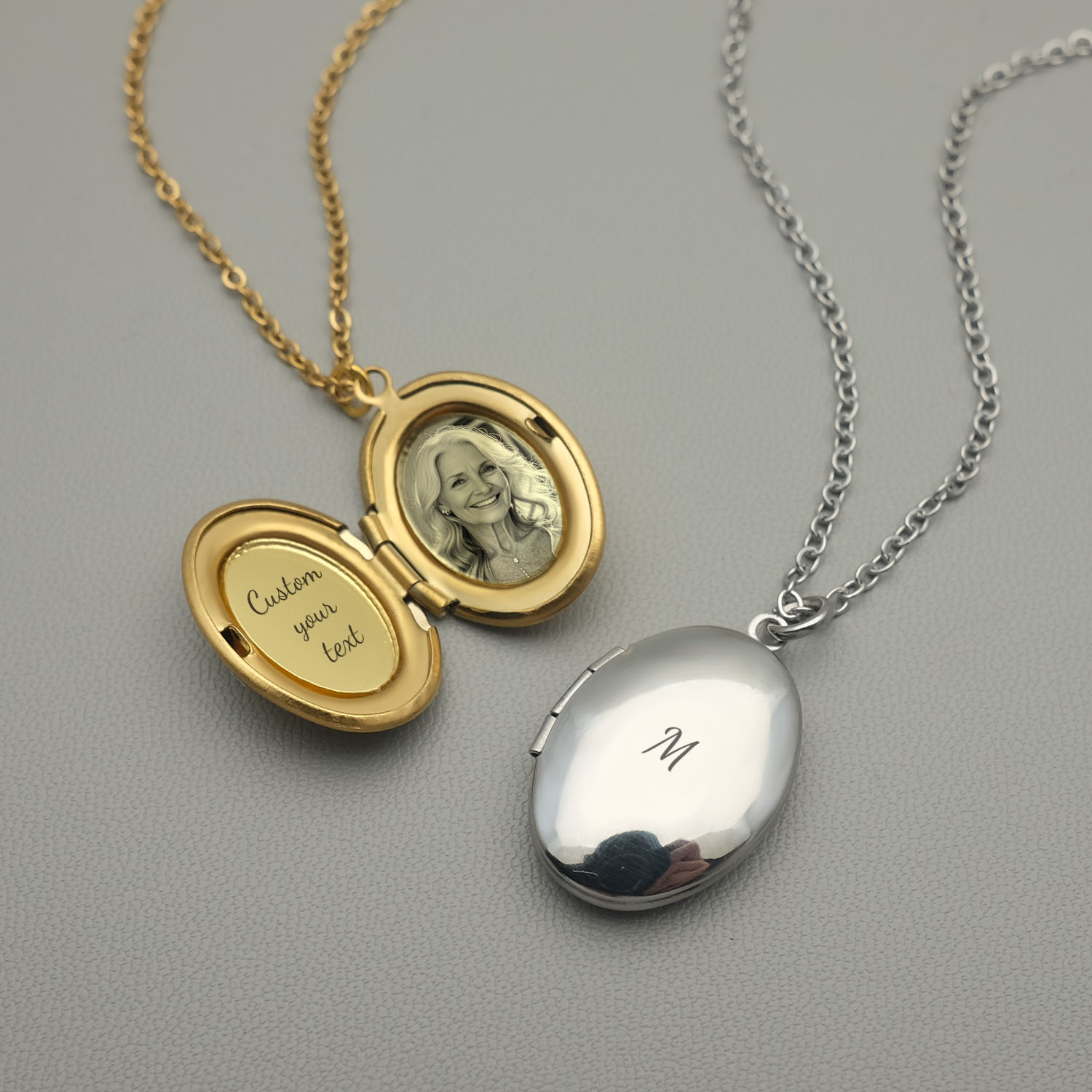 Custom Name Necklace Stainless Steel - Collier médaillon personnalisé collier Photo personnalisé