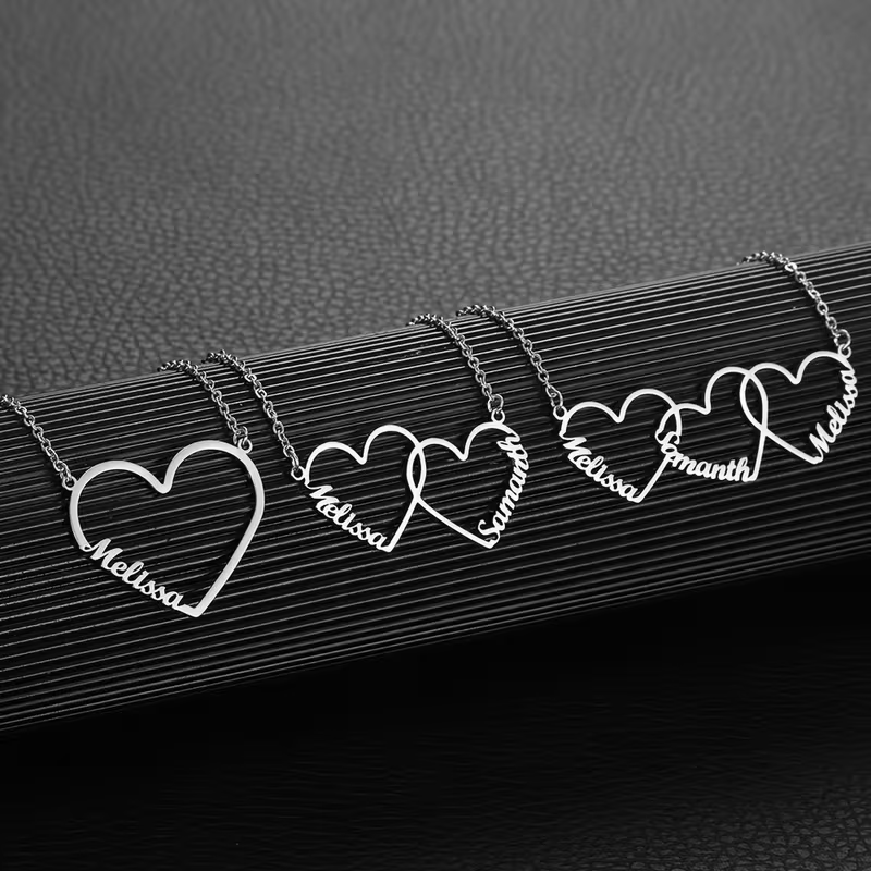 Custom Name Necklace Stainless Steel - Collier personnalisé avec nom en forme
