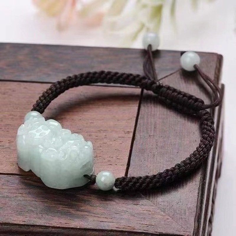 Bracelets - Bracelet Pixiu en jadéite naturelle de