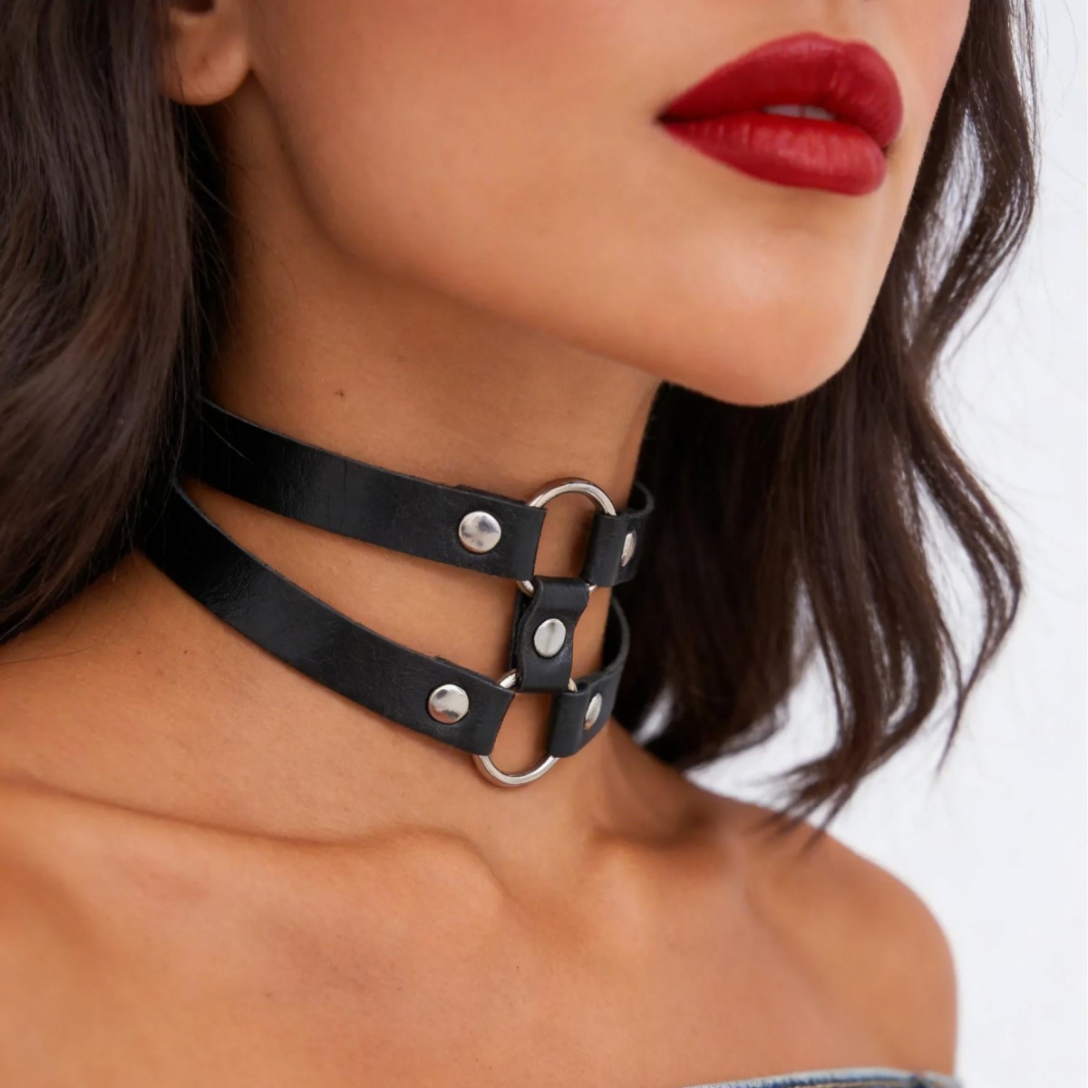Goth Punk Spike Choker - Collier ras du cou punk en