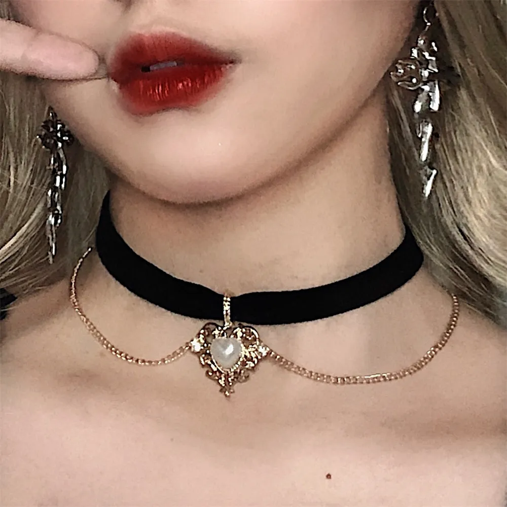 Pearl Choker Necklace Vintage - Collier ras du cou Vintage en