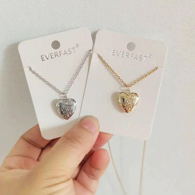 Heart Locket Necklace Photo - Pendentif cadre Photo en forme de