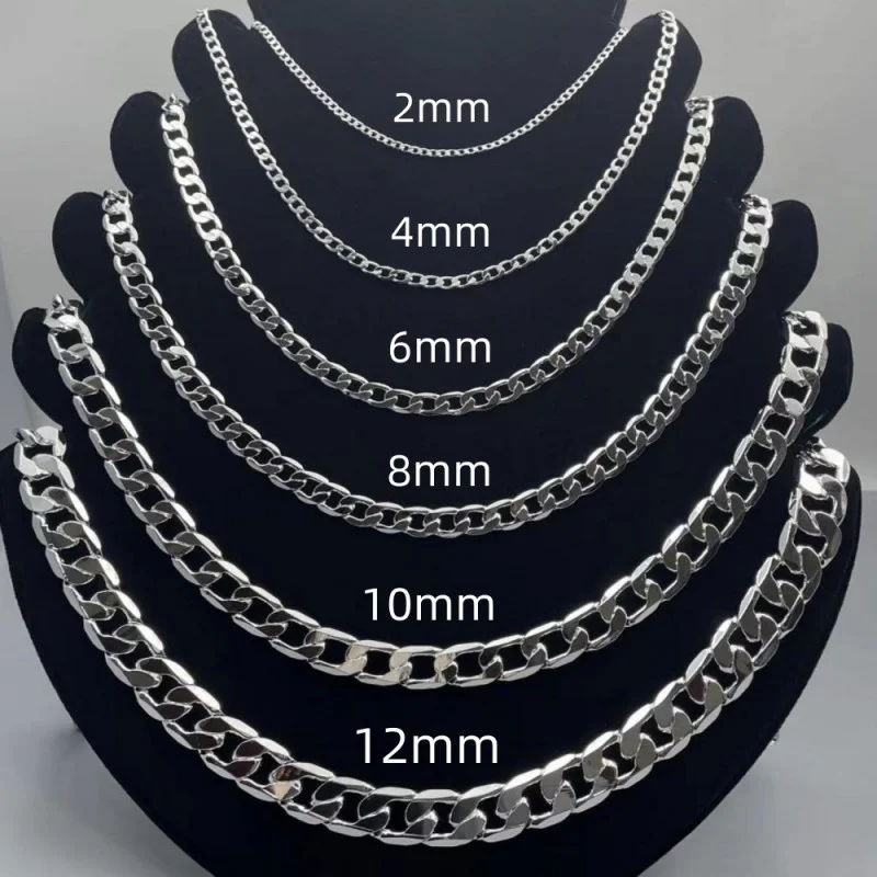 Cuban Link Chain 12Mm - Collier en argent Sterling 925 pour