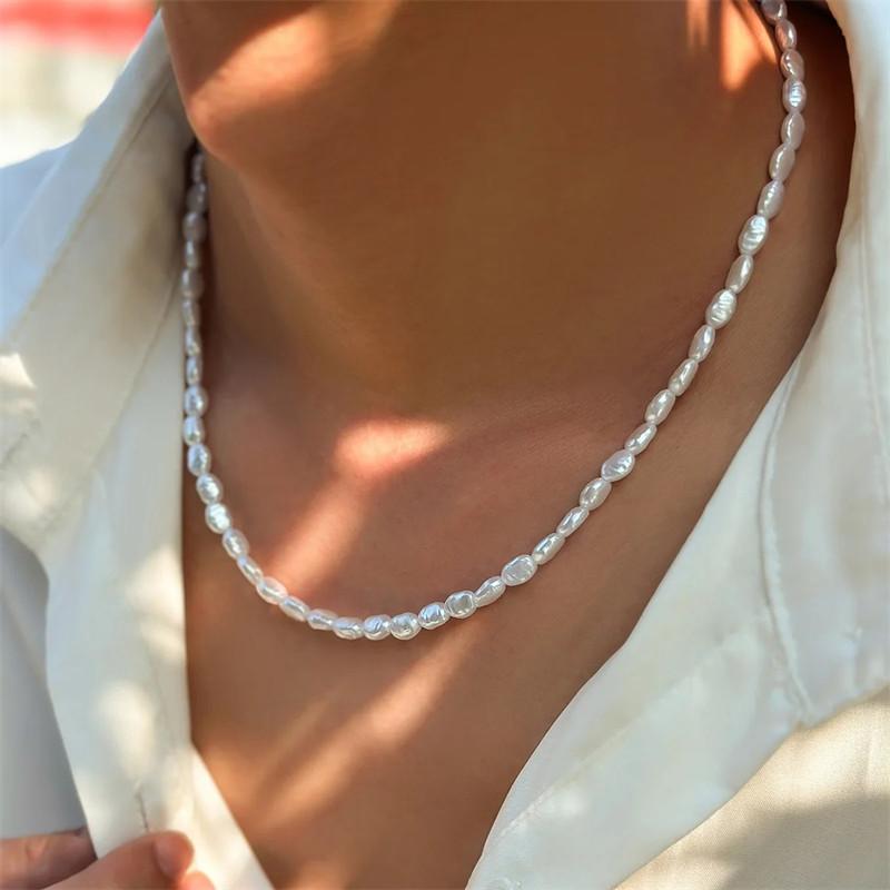 Pearl Choker Necklace Vintage - Collier ras du cou en Imitation
