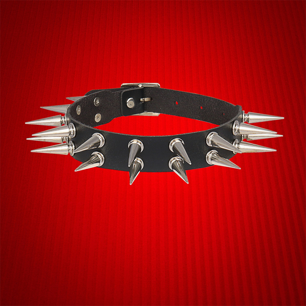 Goth Punk Spike Choker - Collier ras du cou à pointes