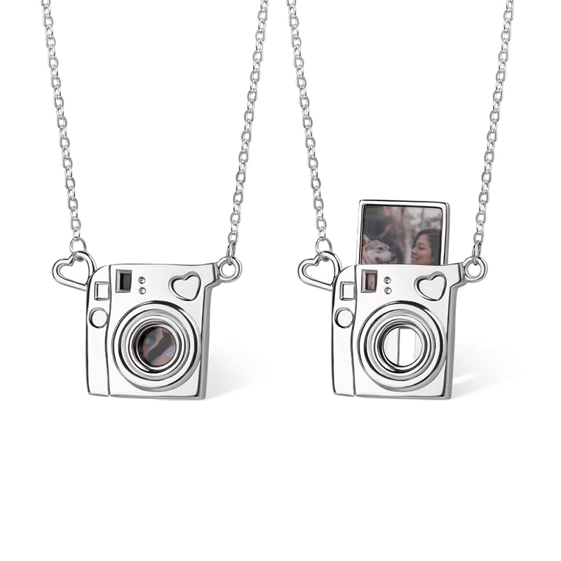 Heart Locket Necklace Photo - Collier Photo personnalisé en forme de