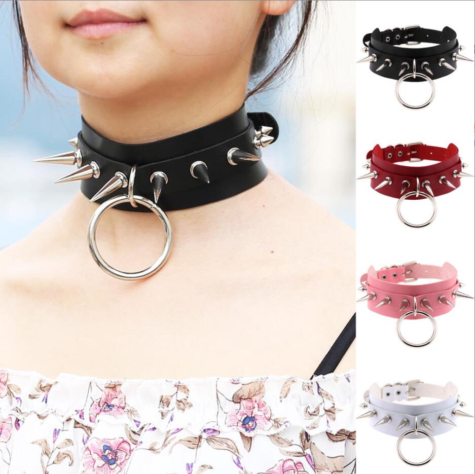 Goth Punk Spike Choker - Tour de cou clouté à pointes