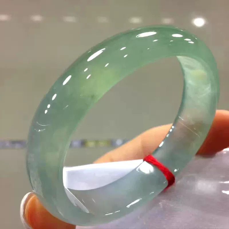 Bracelets - Bracelet rond authentique en jade vert