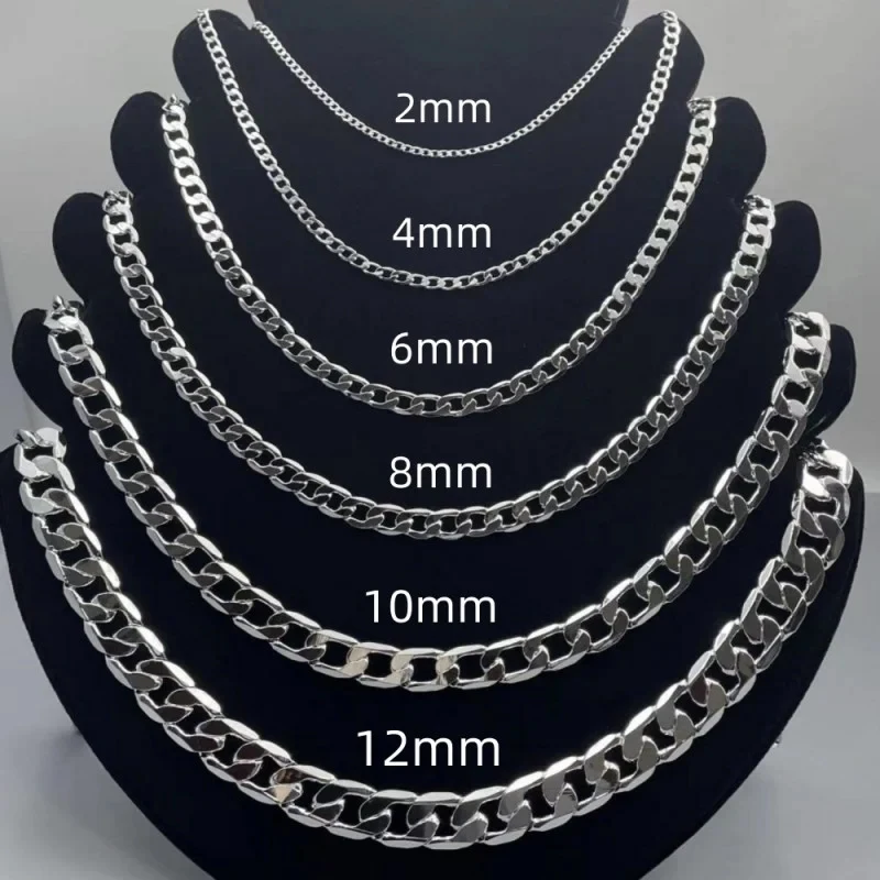 Cuban Link Chain 12Mm - Collier en argent Sterling 925 pour