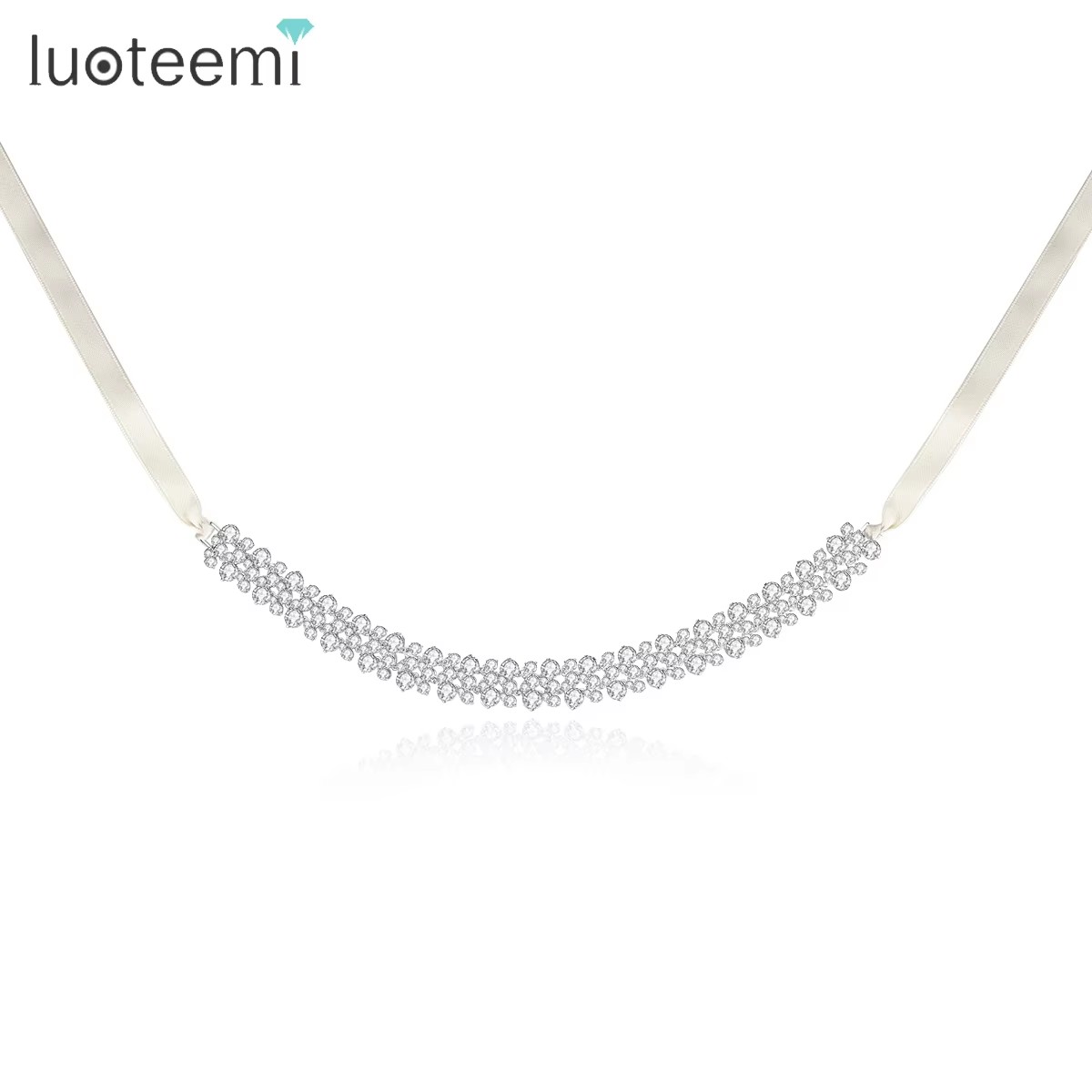 Layered Pendant Necklace Aesthetic - LUOTEEMI trois couches zircon cubique tour