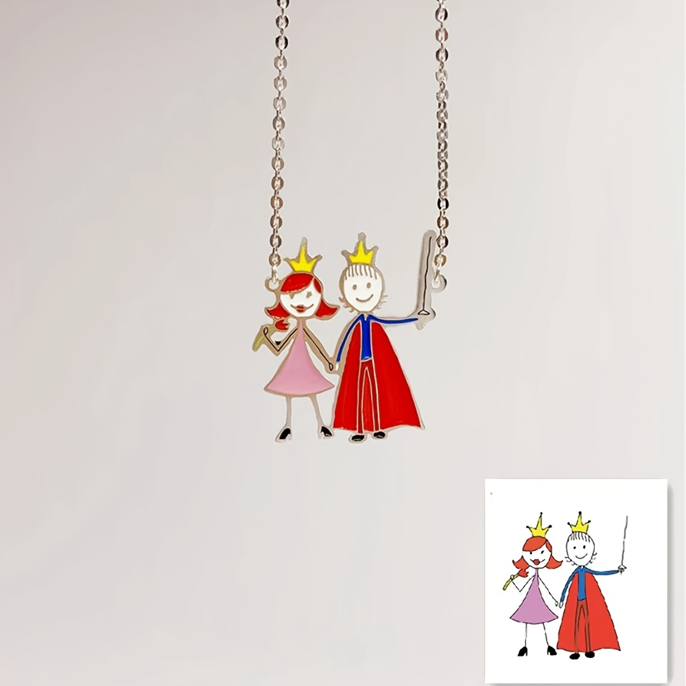 Custom Name Necklace Stainless Steel - Collier Pendentif Personnalisé en Émail, Breloque