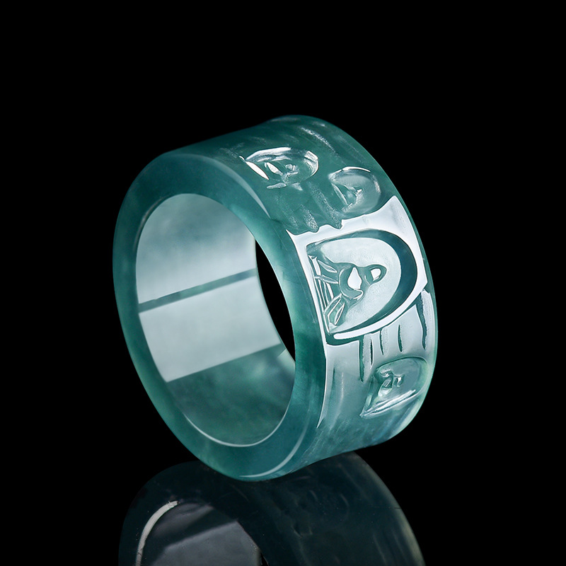 Rings - Bague Bouddha en Jadeite Naturelle de