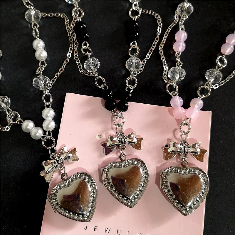 Heart Locket Necklace Photo - Goth Y2K – pendentif médaillon en