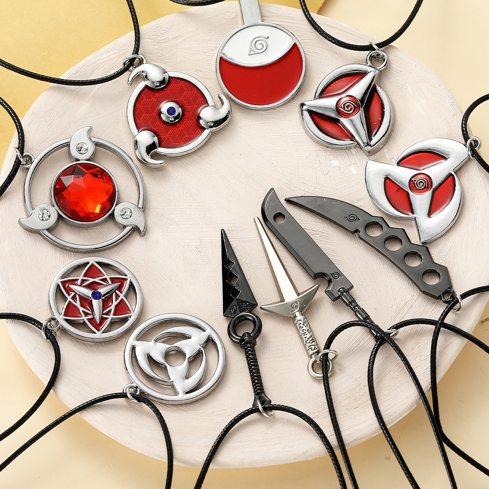 Anime Pendant Necklace - Collier Pendentif Naruto Uzumaki, Bijoux Métalliques