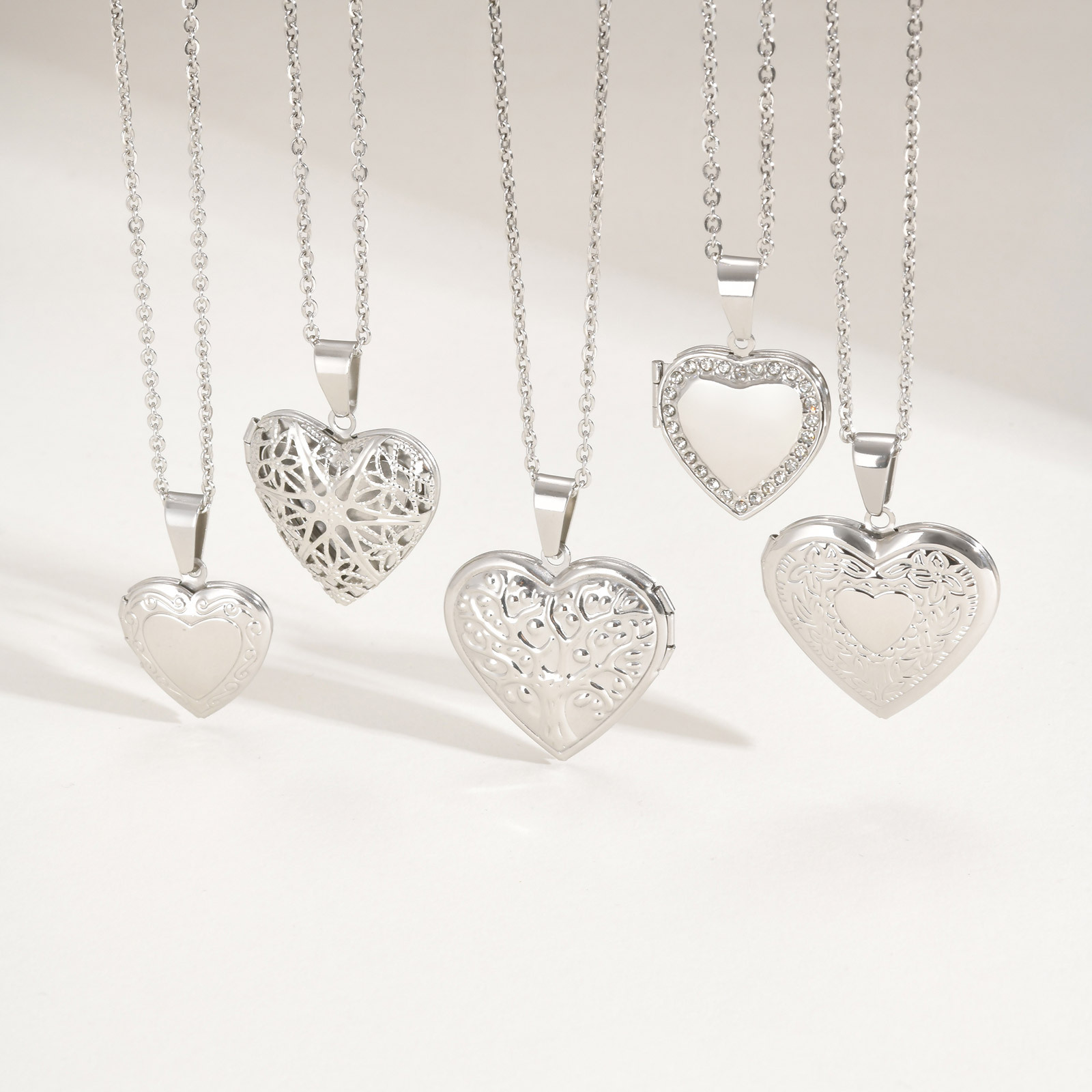 Heart Locket Necklace Photo - Vnox Never Fade – pendentif médaillon