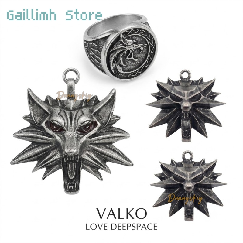 Anime Pendant Necklace - Collier pendentif loup pour jeu de