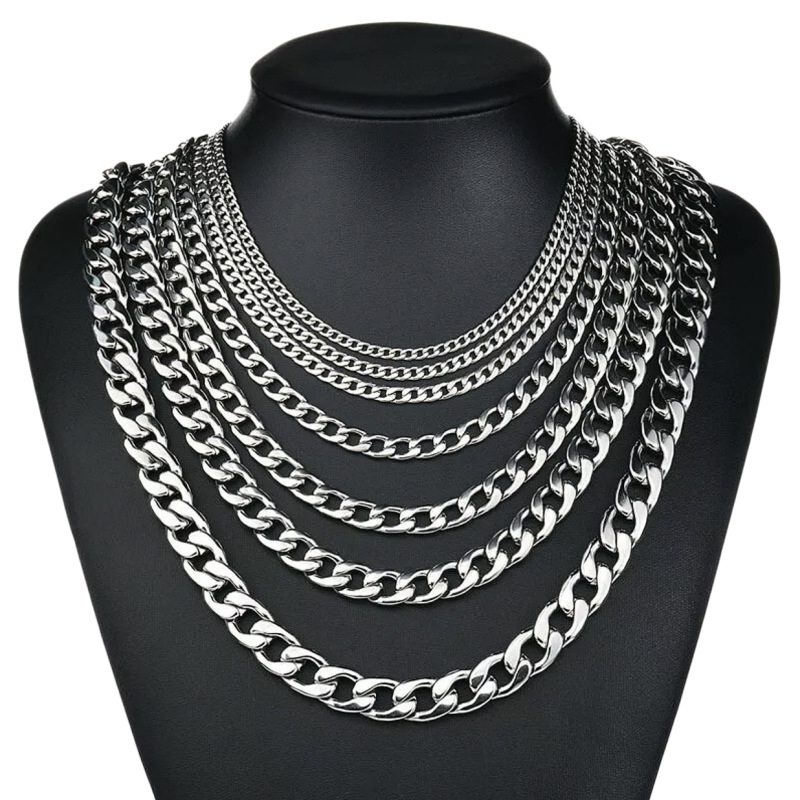 Cuban Link Chain 12Mm - YQ 3MM-10MM 316L acier inoxydable chaîne