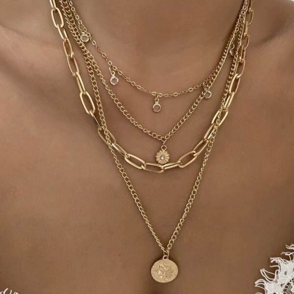 Collier Pendentif Portrait Sty - Layered Pendant Necklace Aesthetic avis et prix
