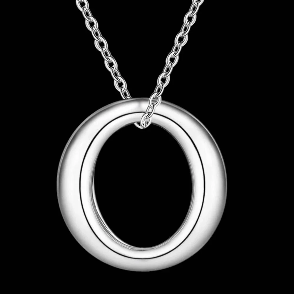 Collier avec pendentif rond en - 925 Sterling Silver Chain Necklace Men avis et prix