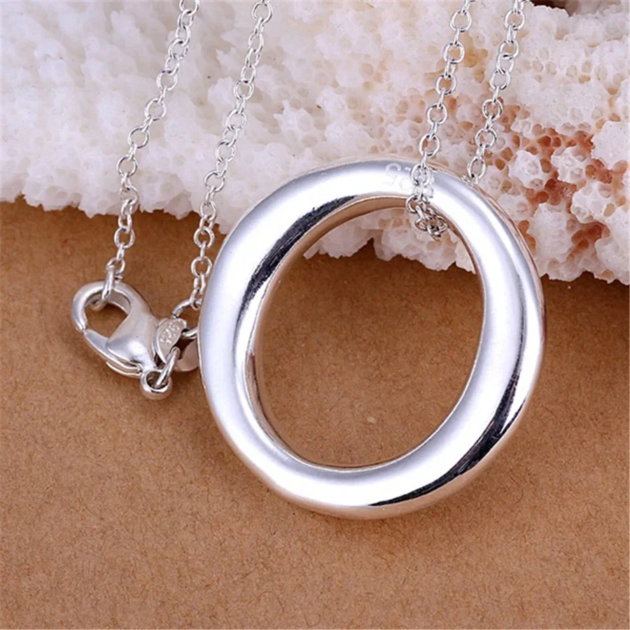 Collier avec pendentif rond en - 925 Sterling Silver Chain Necklace Men avis et prix