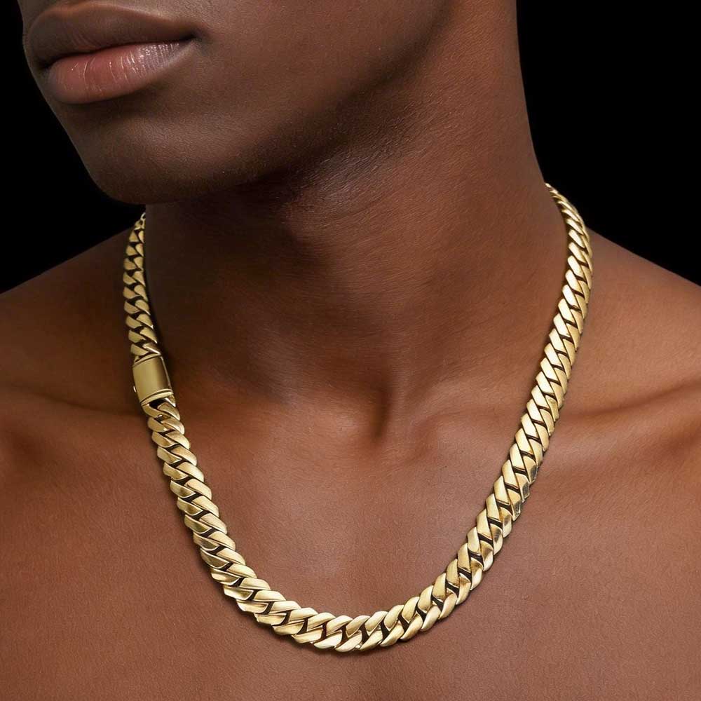 Chaînes ESKEEM Monaco polies m - Cuban Link Chain 12Mm avis et prix