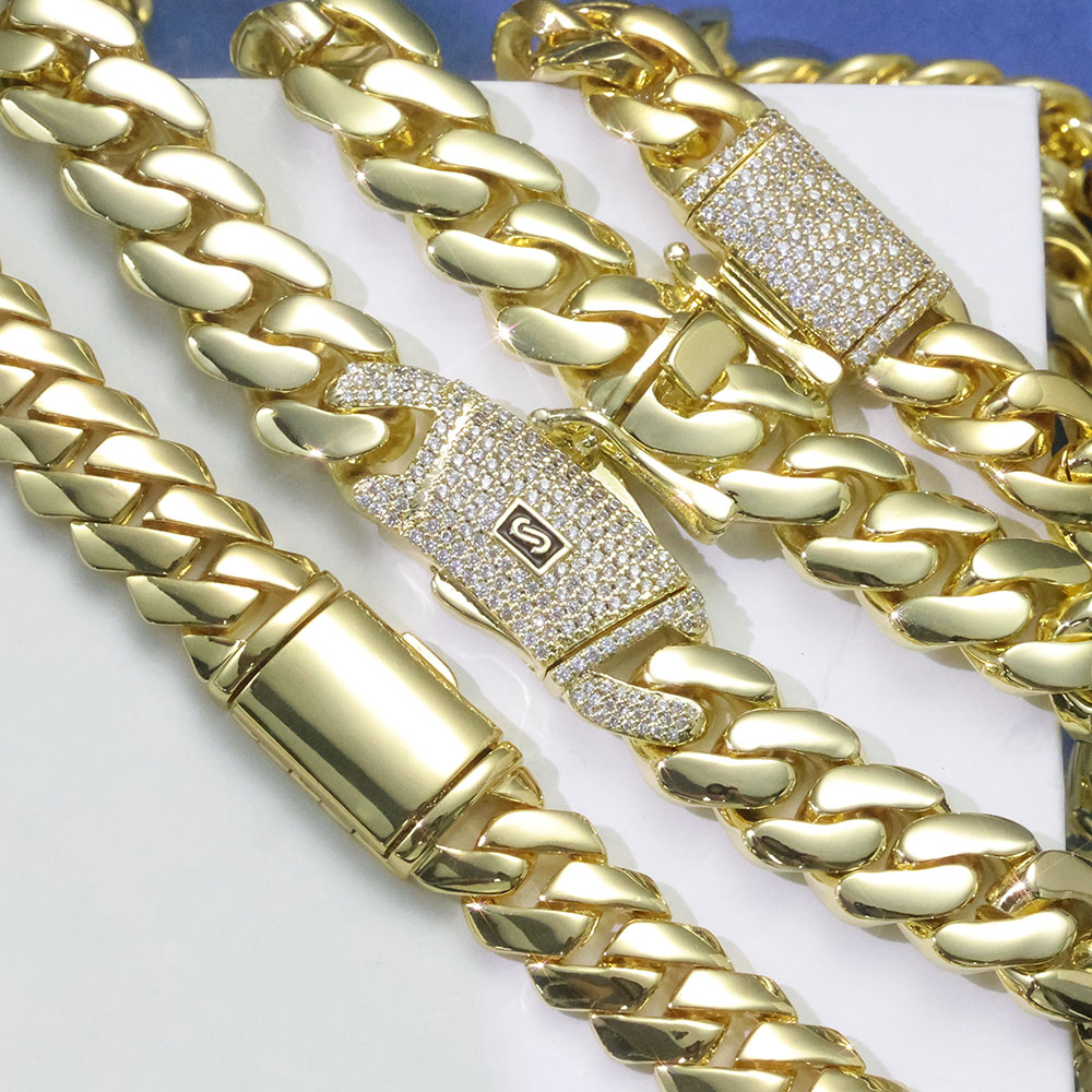 Chaînes ESKEEM Monaco polies m - Cuban Link Chain 12Mm avis et prix