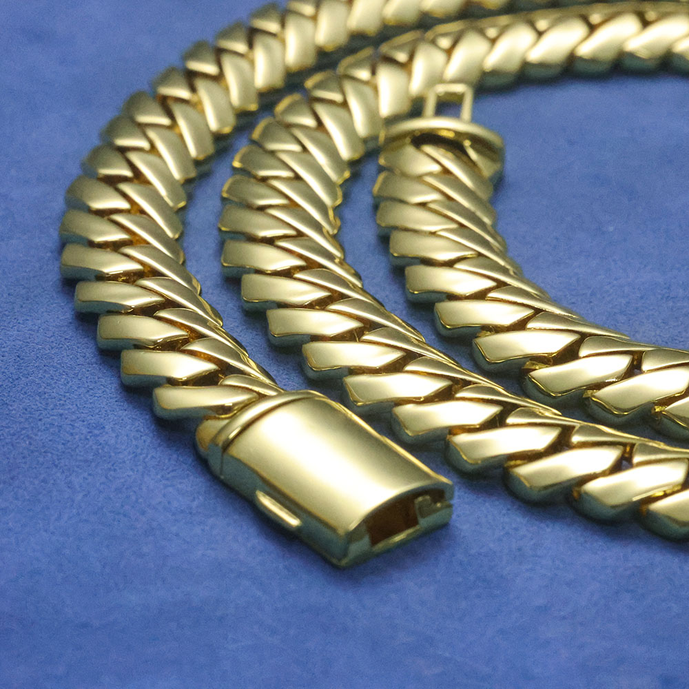Chaînes ESKEEM Monaco polies m - Cuban Link Chain 12Mm avis et prix