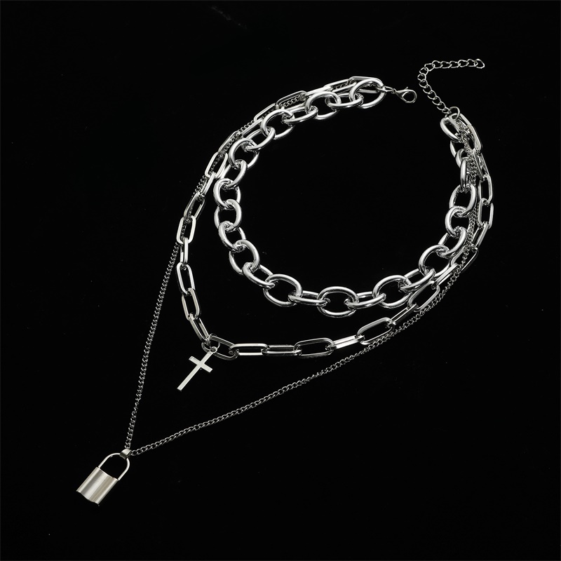 FNQUFUJ – collier en chaîne pu - Layered Pendant Necklace Aesthetic avis et prix