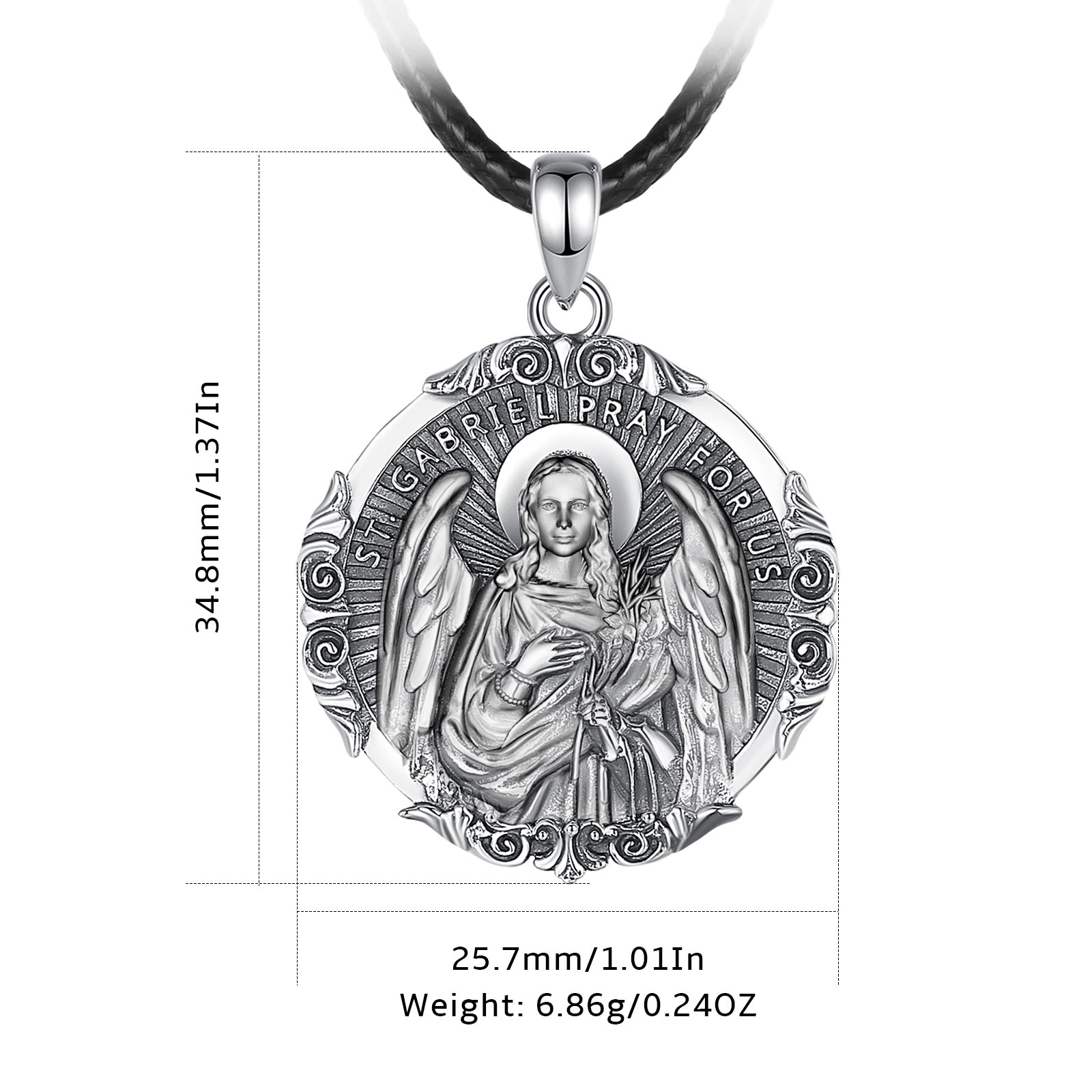 Eudora-Collier Archange Saint  - 925 Sterling Silver Chain Necklace Men avis et prix