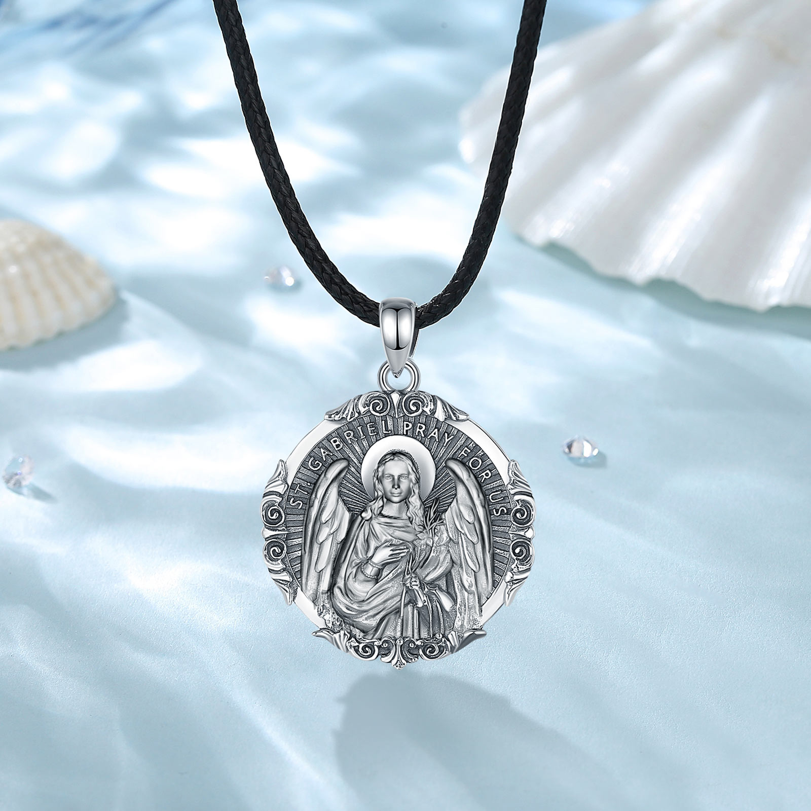 Eudora-Collier Archange Saint  - 925 Sterling Silver Chain Necklace Men avis et prix