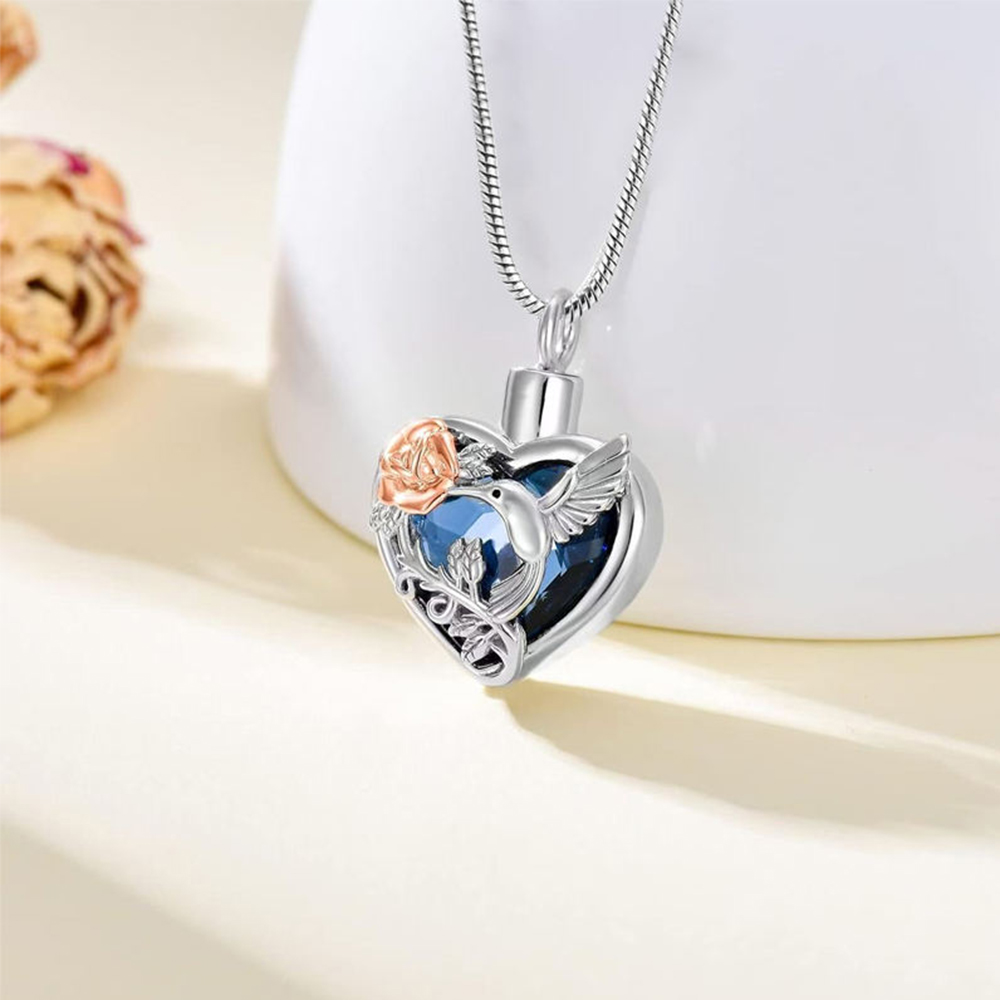 Collier médaillon d'urne en fo - Heart Locket Necklace Photo avis et prix
