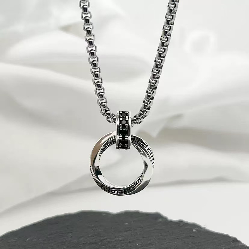 Collier avec pendentif en arge - 925 Sterling Silver Chain Necklace Men avis et prix