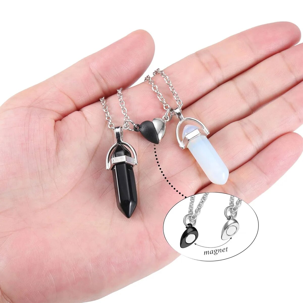 Colliers d'amitié en cristal a - Magnetic Couple Matching Necklaces avis et prix