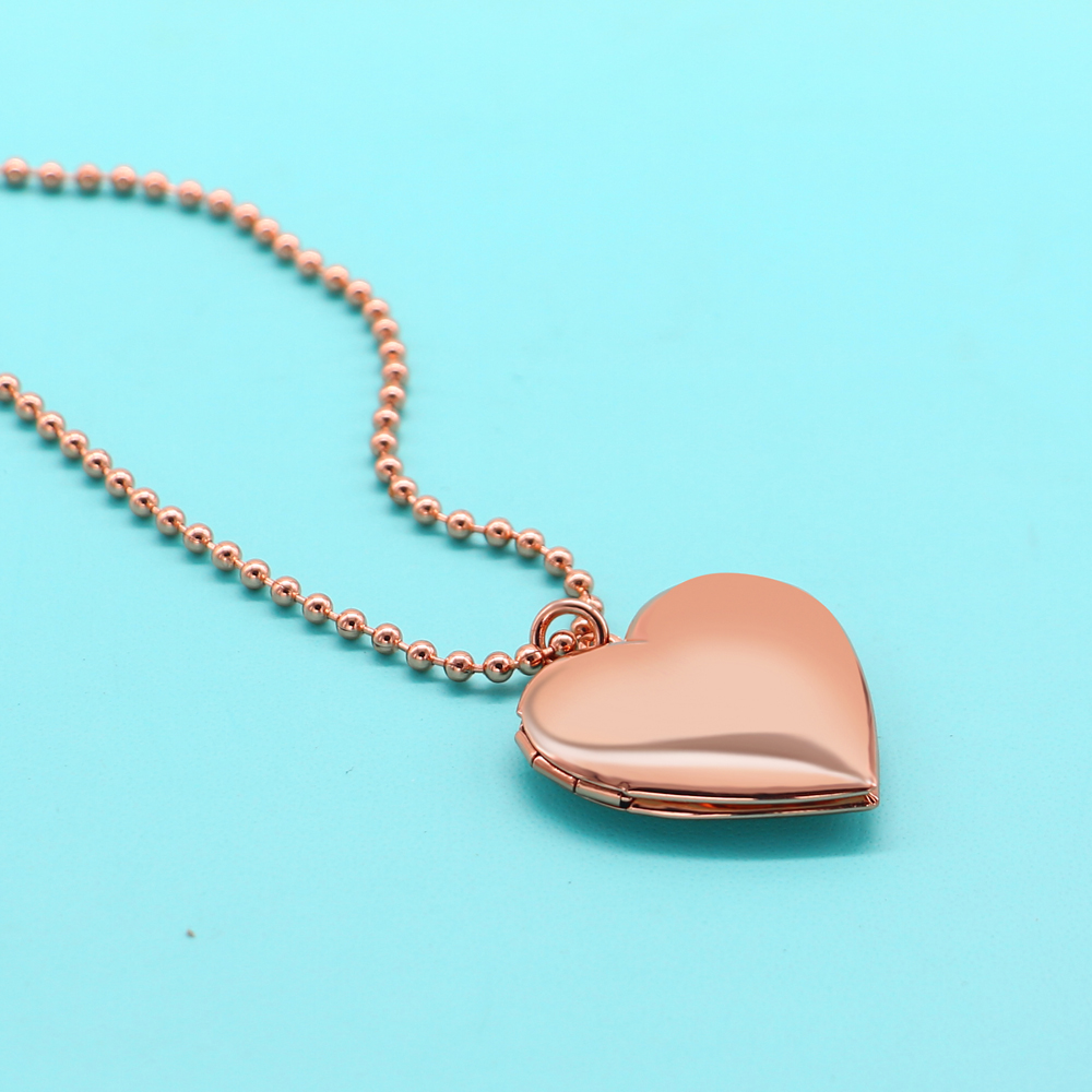 Collier pendentif coeur en arg - Heart Locket Necklace Photo avis et prix