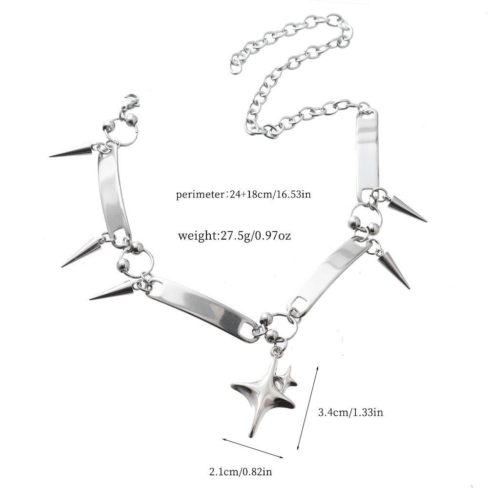 Collier ras du cou Y2K à rivet - Goth Punk Spike Choker avis et prix