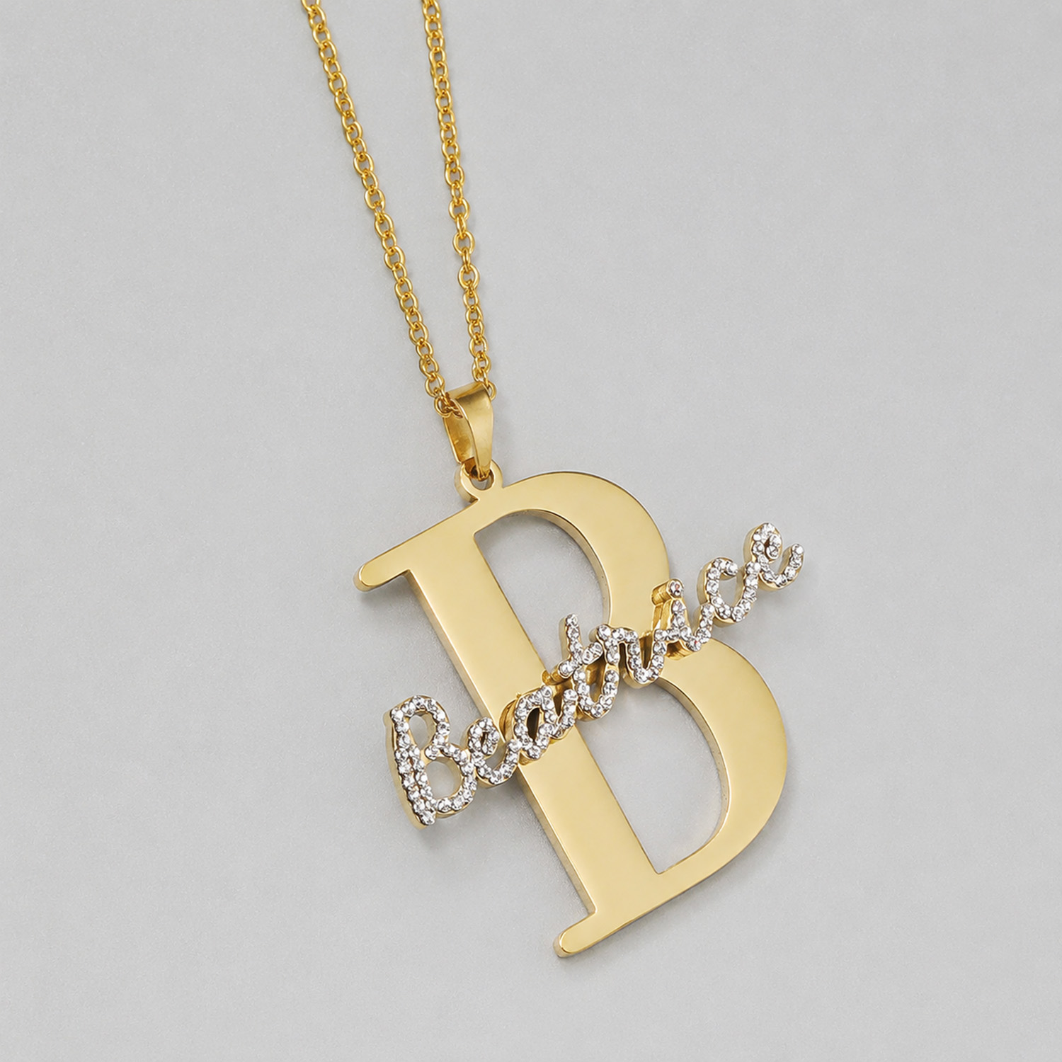 Collier personnalisé Qitian av - Initial Letter Necklace 18K Gold avis et prix