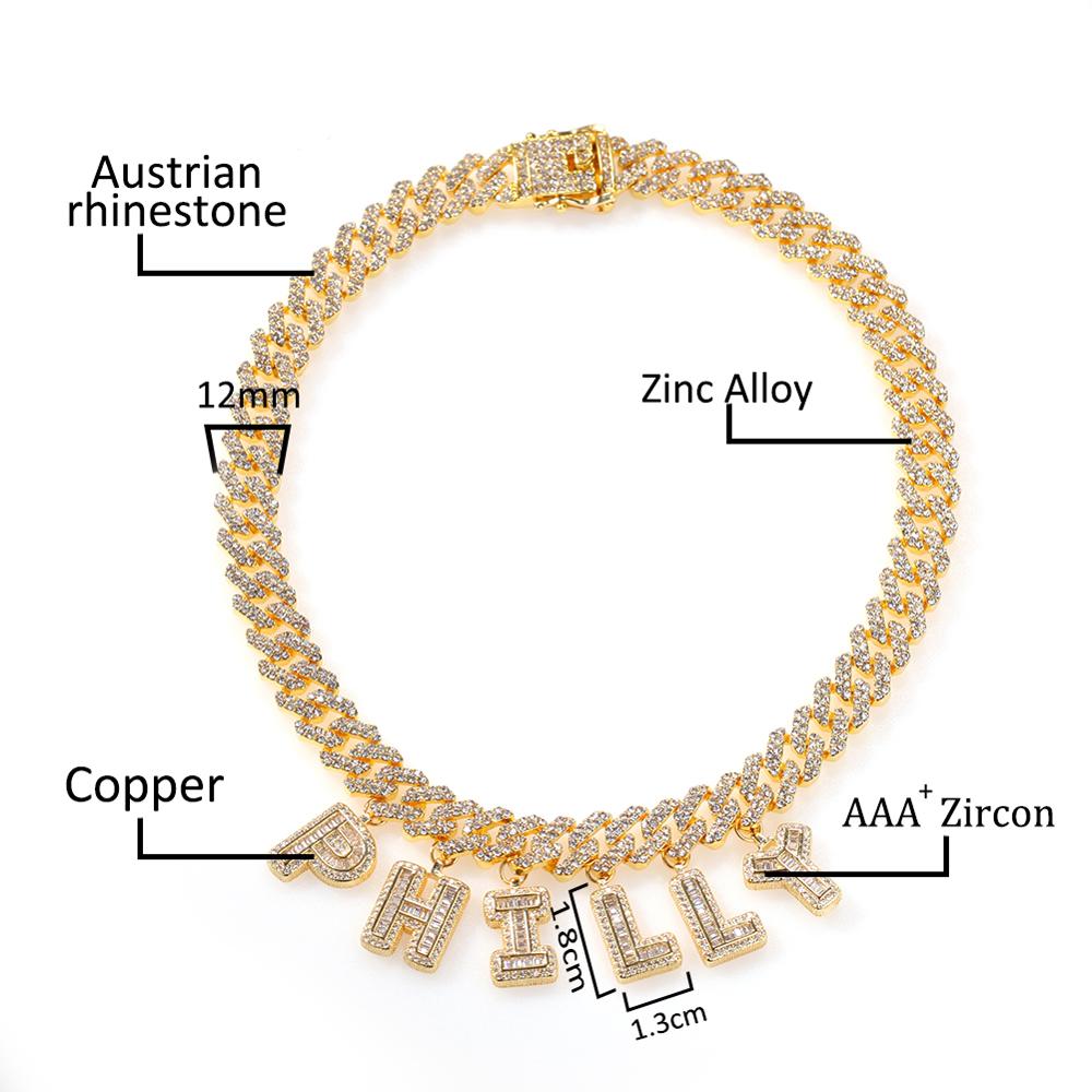 UWIN-Collier et bracelet à let - Cuban Link Chain 12Mm avis et prix
