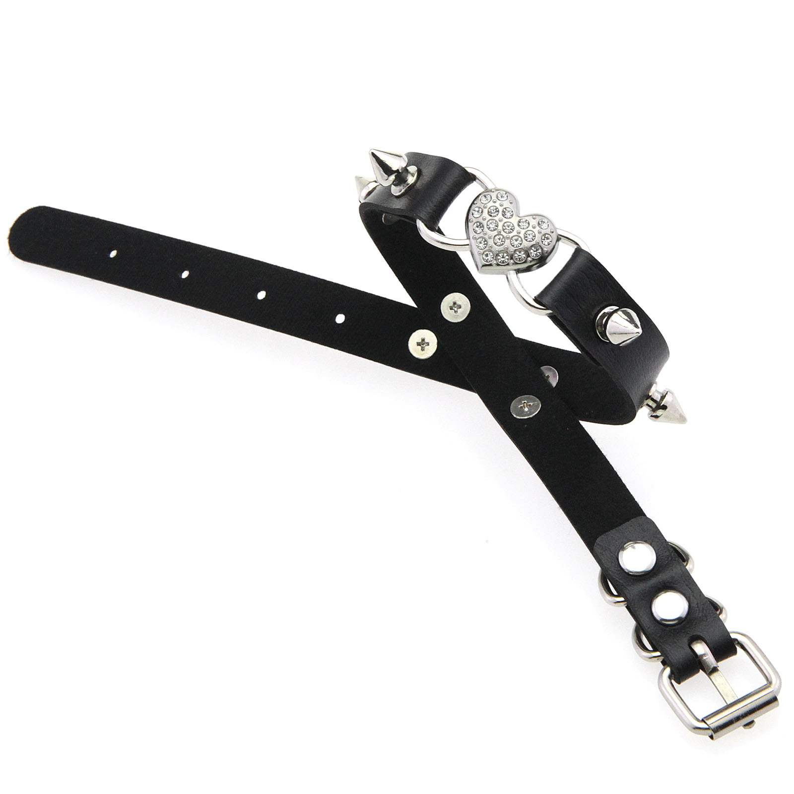 Collier gothique en forme de c - Goth Punk Spike Choker avis et prix