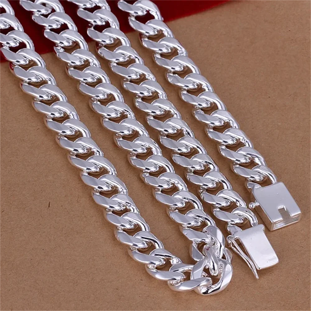 Collier classique en argent St - 925 Sterling Silver Chain Necklace Men avis et prix