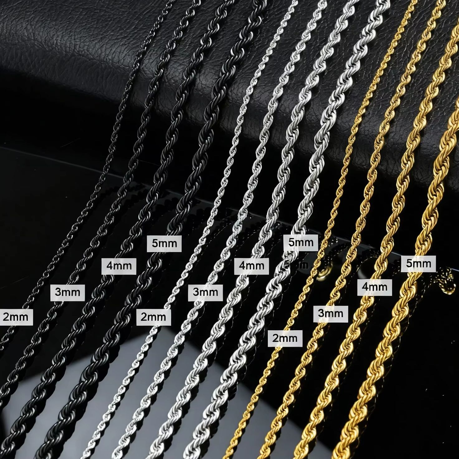 Collier chaîne en corde style  - Cuban Link Chain 12Mm avis et prix