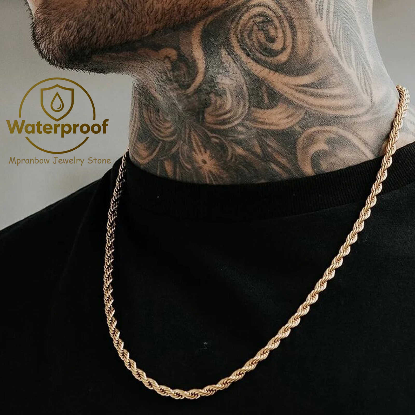 Collier chaîne en corde style  - Cuban Link Chain 12Mm avis et prix