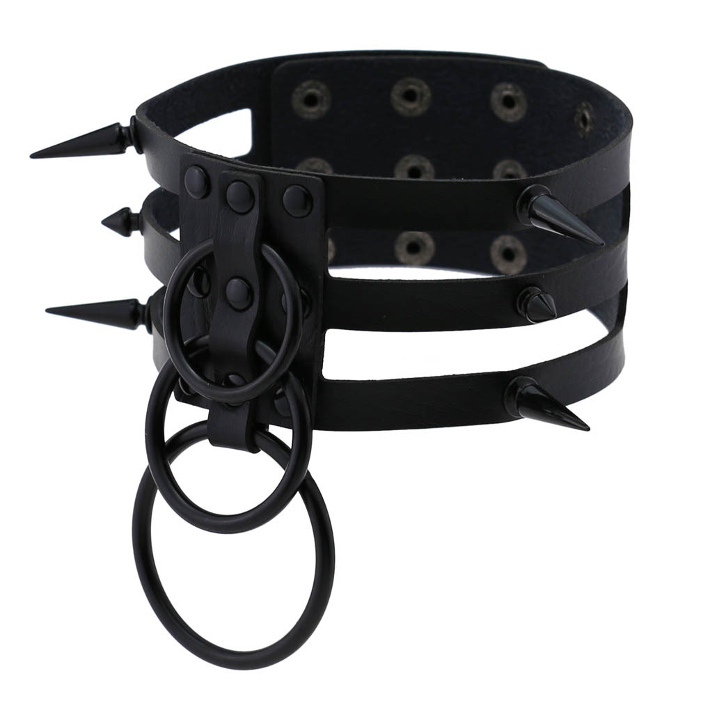 Collier ras du cou de bondage  - Goth Punk Spike Choker avis et prix