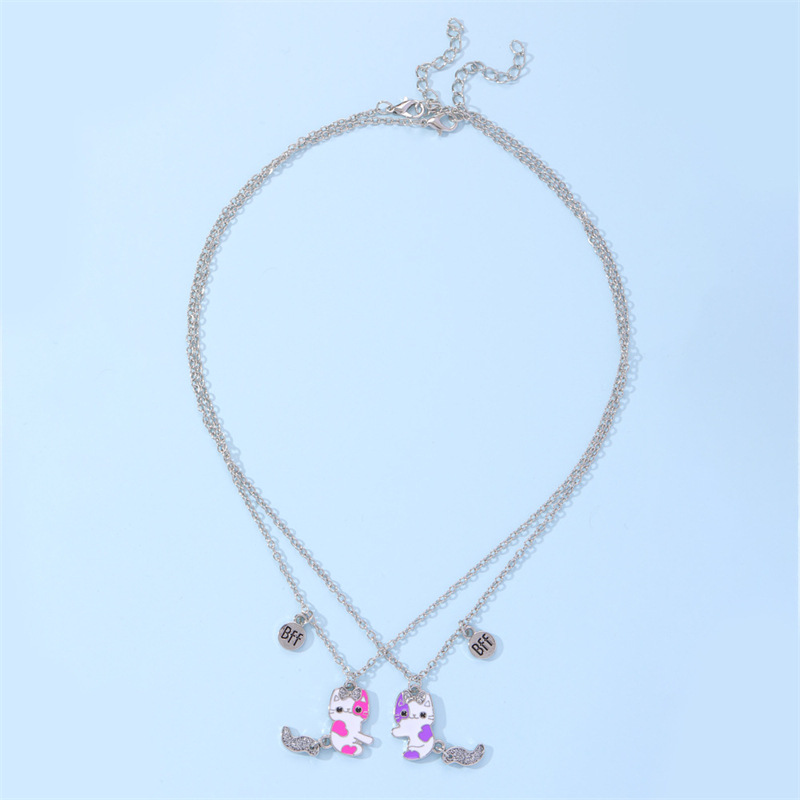 2 pièces meilleur ami pendenti - Magnetic Couple Matching Necklaces avis et prix