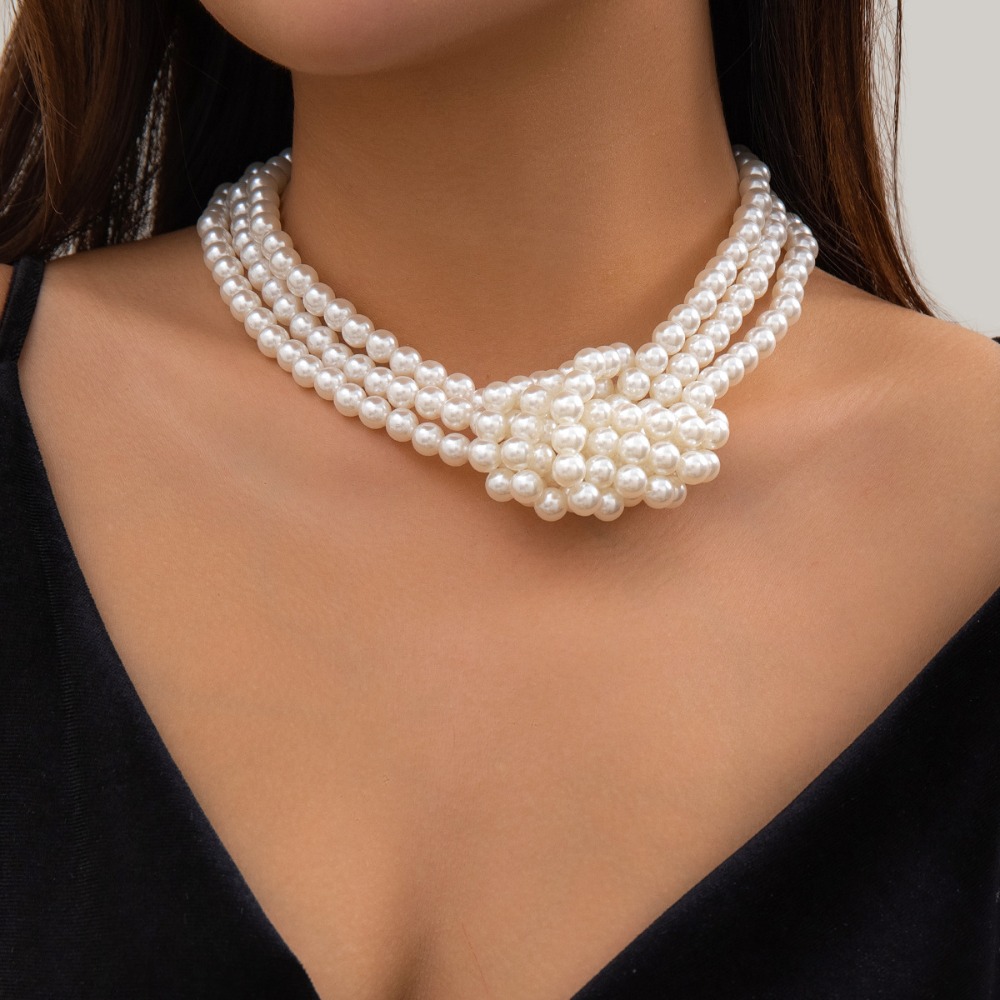 Collier ras du cou tendance ré - Pearl Choker Necklace Vintage avis et prix