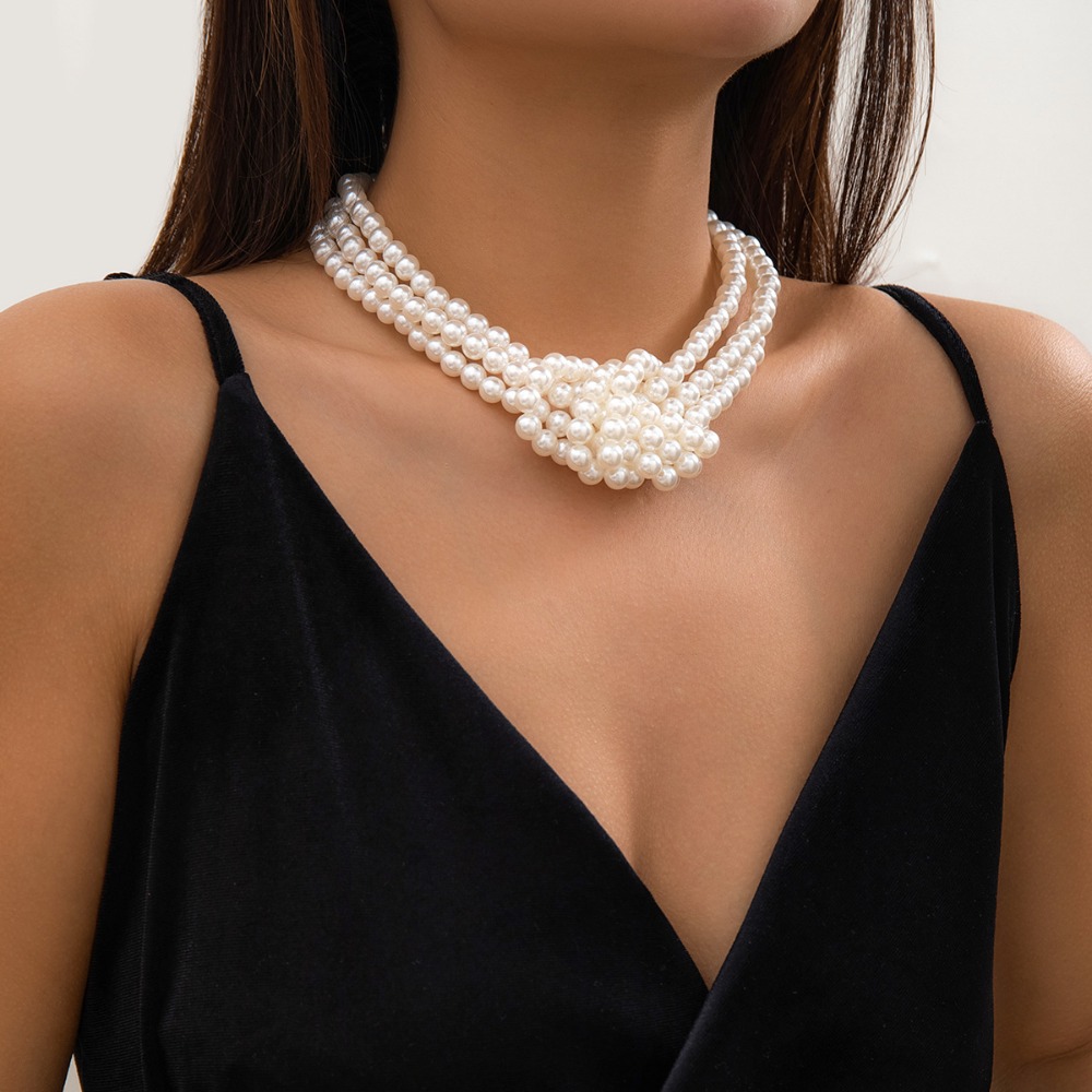 Collier ras du cou tendance ré - Pearl Choker Necklace Vintage avis et prix
