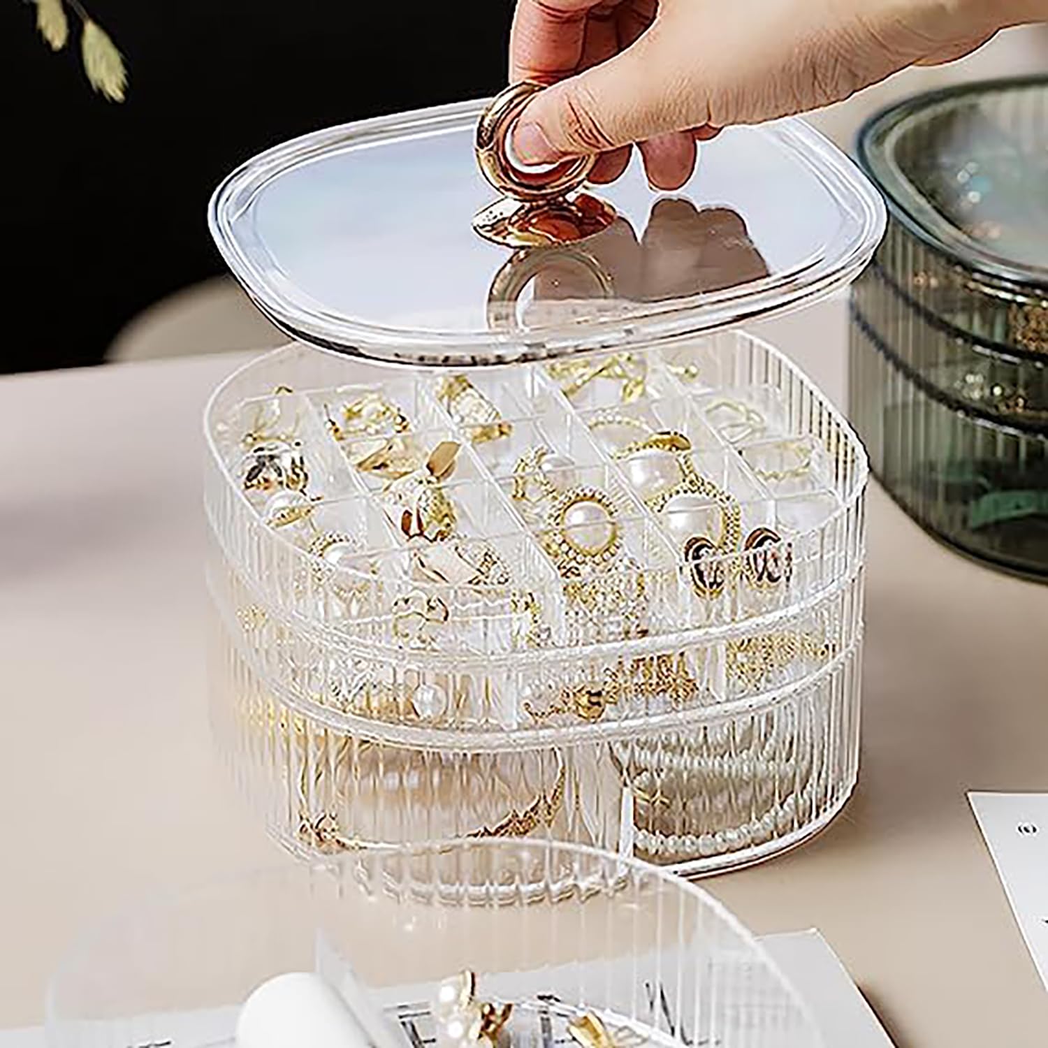 Boîte à bijoux transparente à  - Rings avis et prix