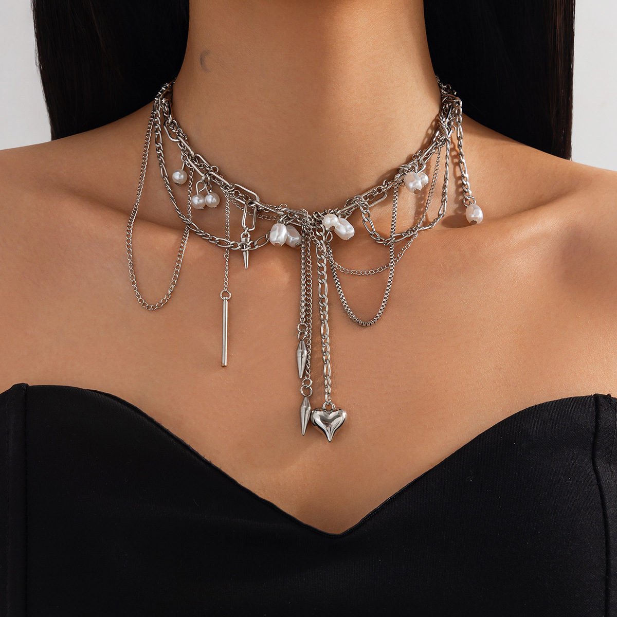 Colliers vintage en imitation  - Pearl Choker Necklace Vintage avis et prix