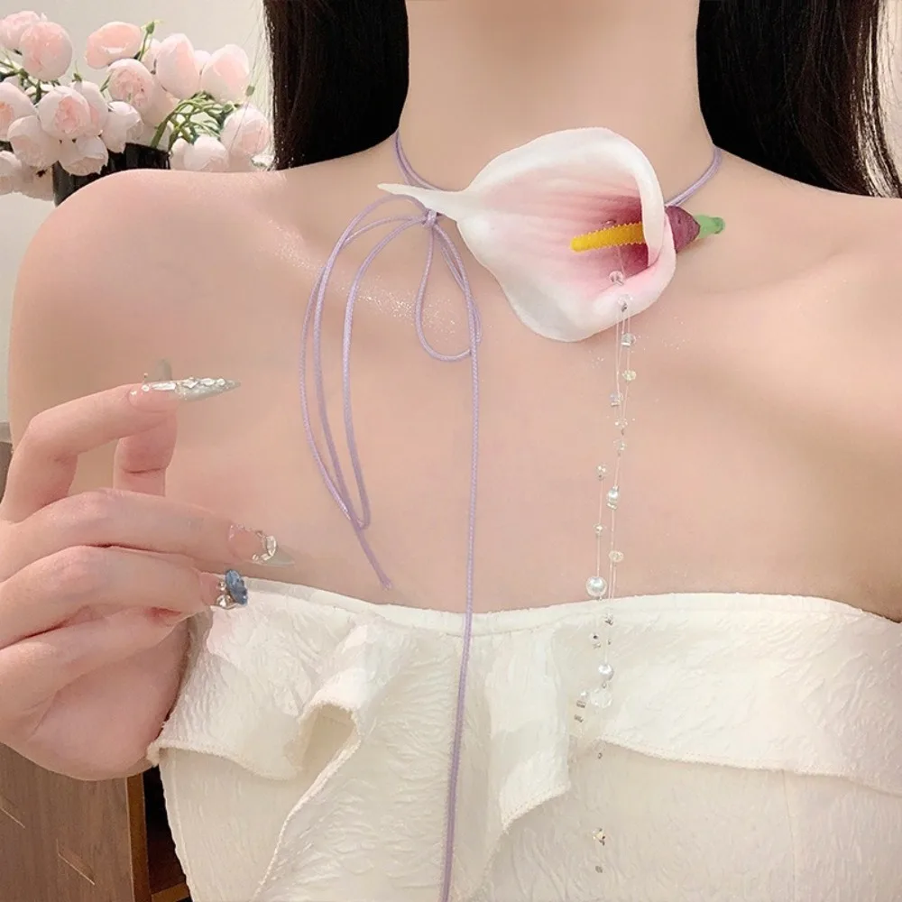 Pendentif en perles de lys Cal - Pearl Choker Necklace Vintage avis et prix