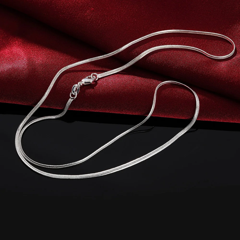 Collier en argent regardé 925  - 925 Sterling Silver Chain Necklace Men avis et prix