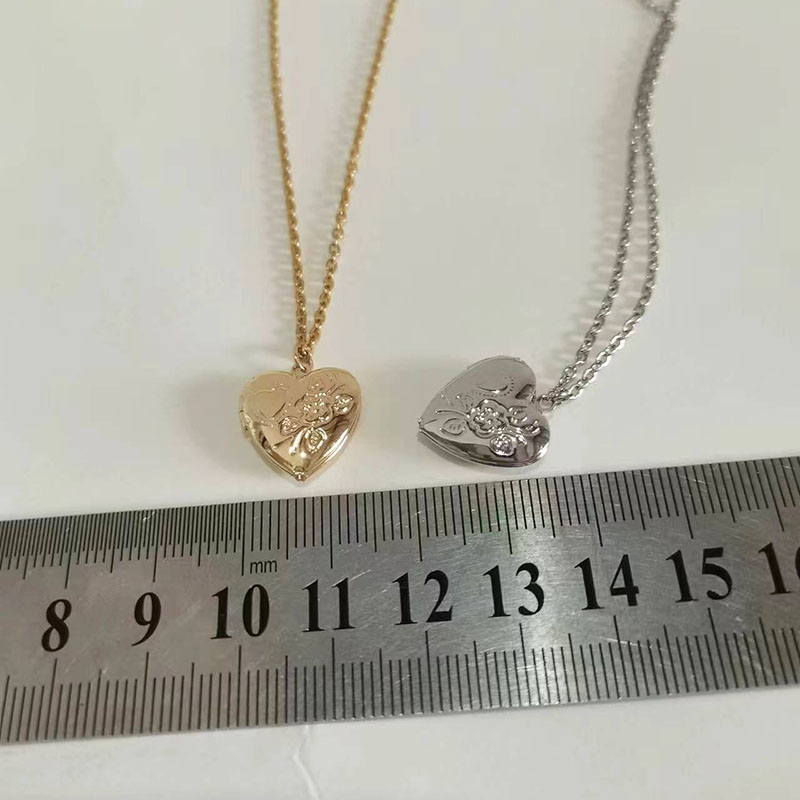 Pendentif cadre Photo en forme - Heart Locket Necklace Photo avis et prix
